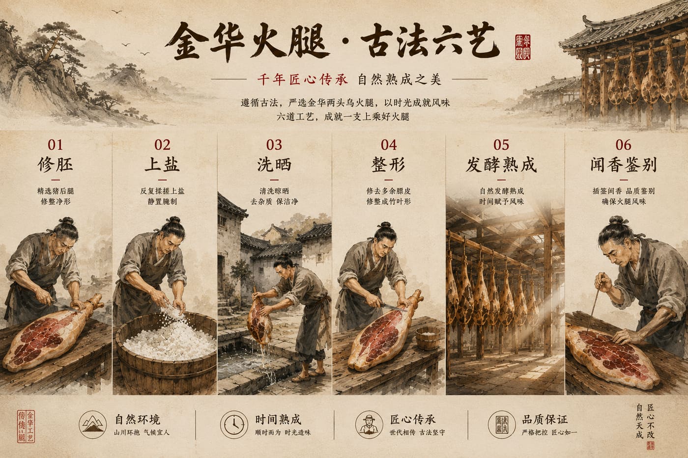 Jinhua ham traditional process poster