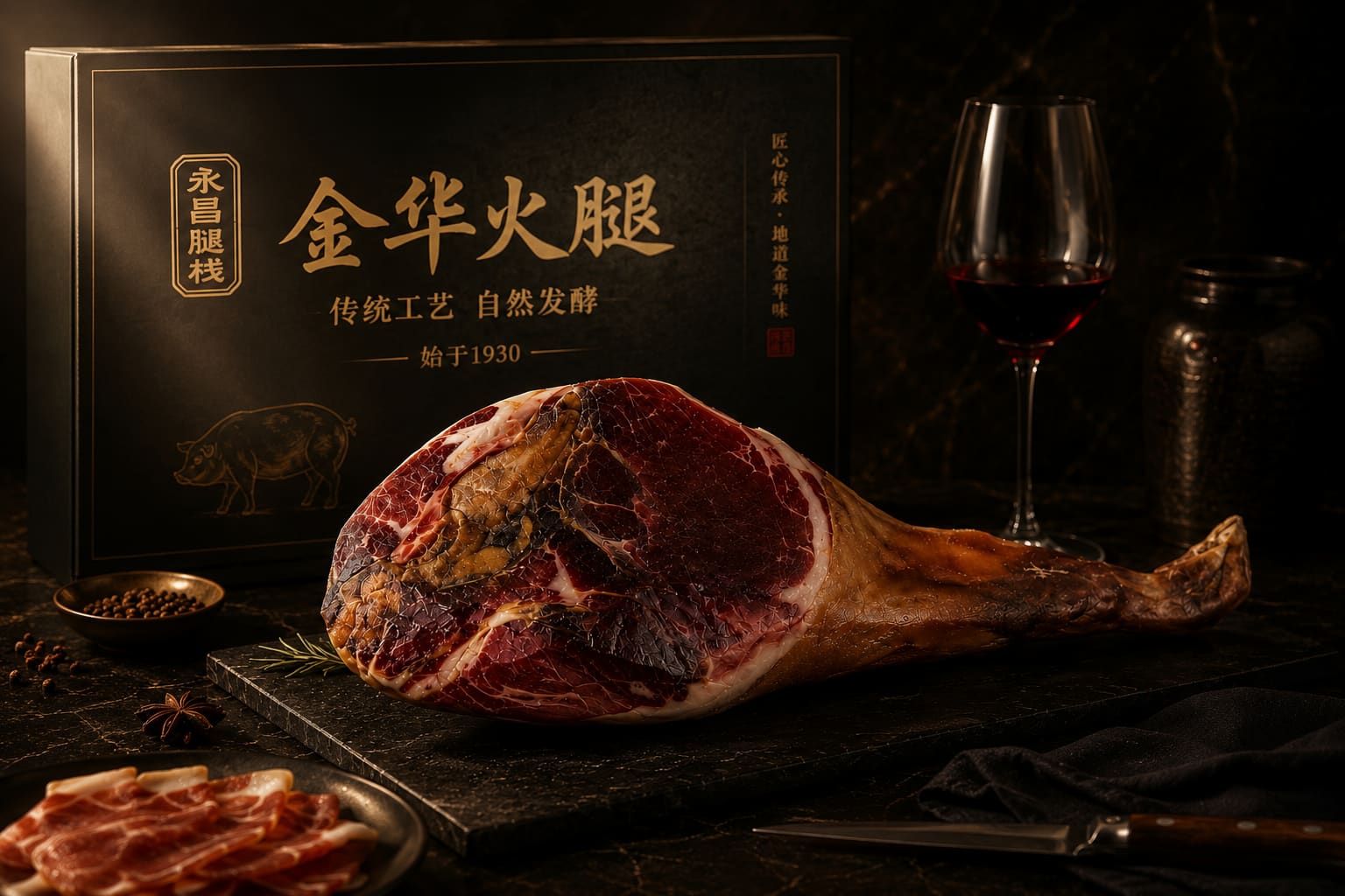 Jinhua ham premium gift box presentation